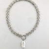 Baroque Freshwater Pearl Necklace with Gold & Silver Chain