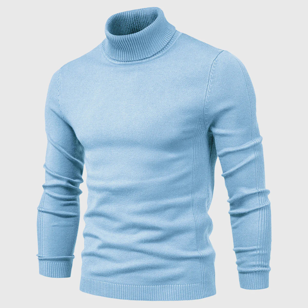 Men’s Wash-Able Turtleneck Sweater – Practical Style with Everyday Wear