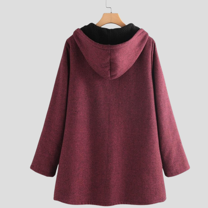 Women’s “Solid Fleece Hooded Coat”