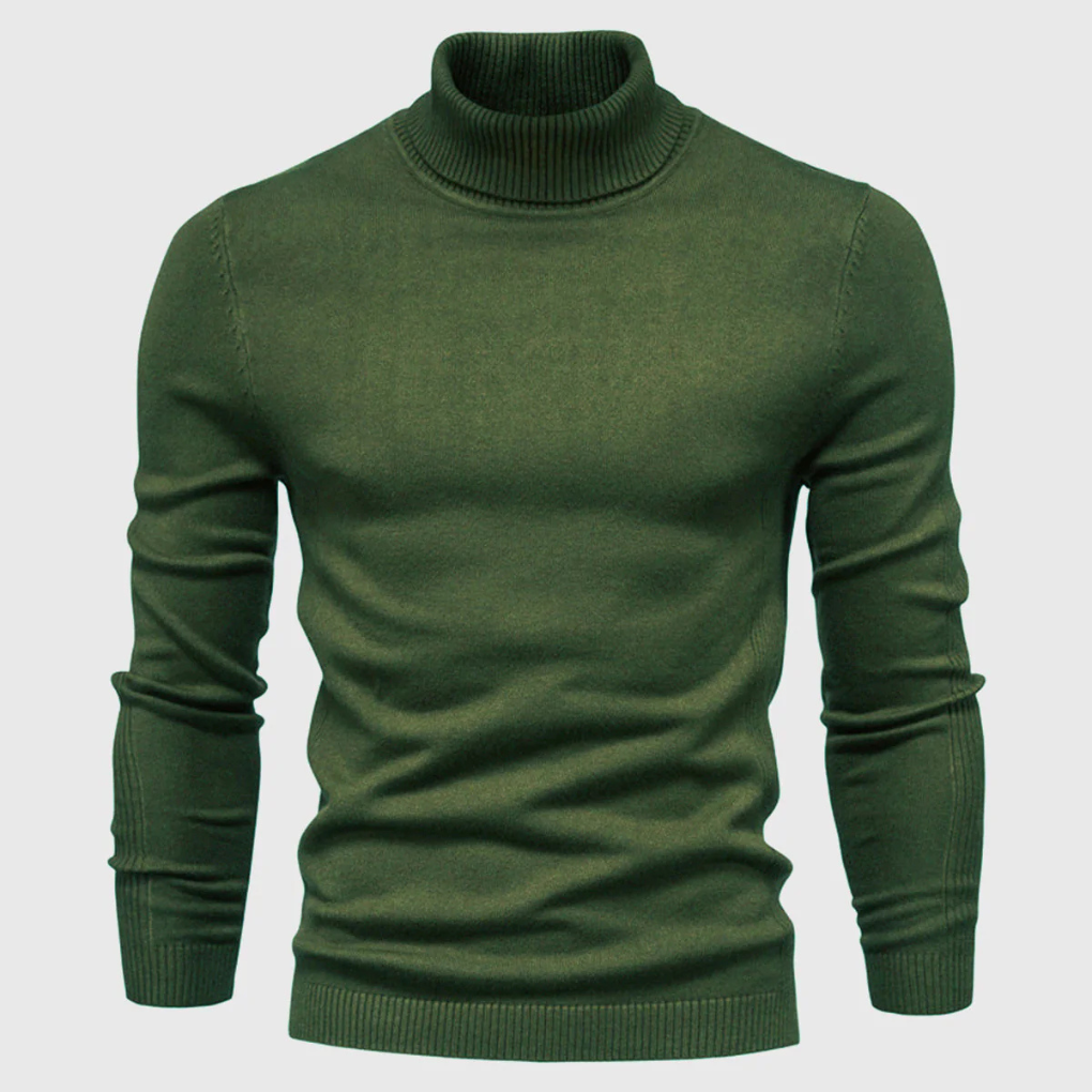 Men’s Wash-Able Turtleneck Sweater – Practical Style with Everyday Wear