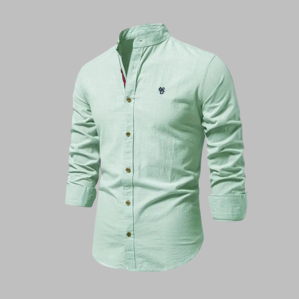 Trendy Long-Sleeve Polo Shirt for Men