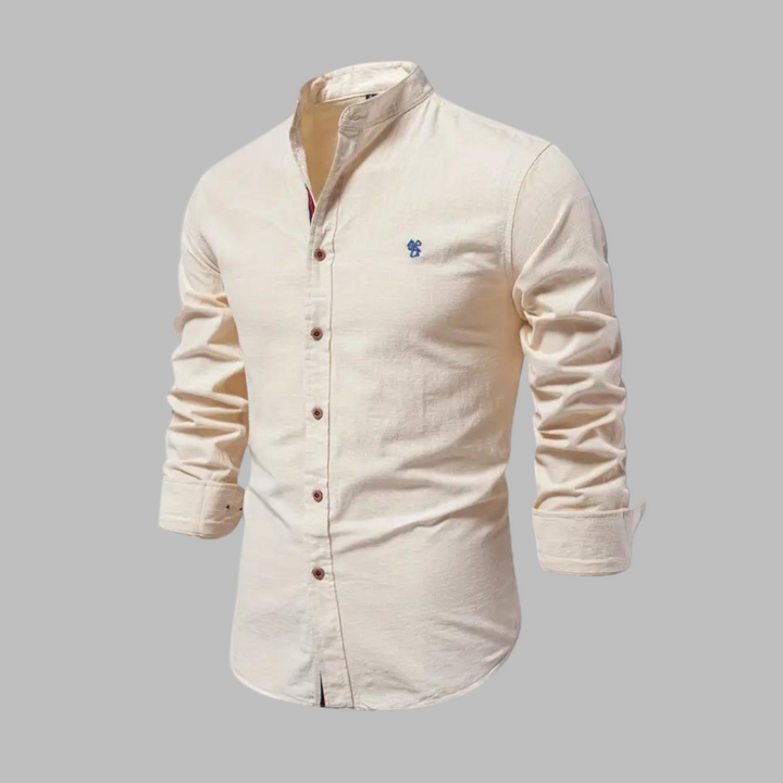Trendy Long-Sleeve Polo Shirt for Men