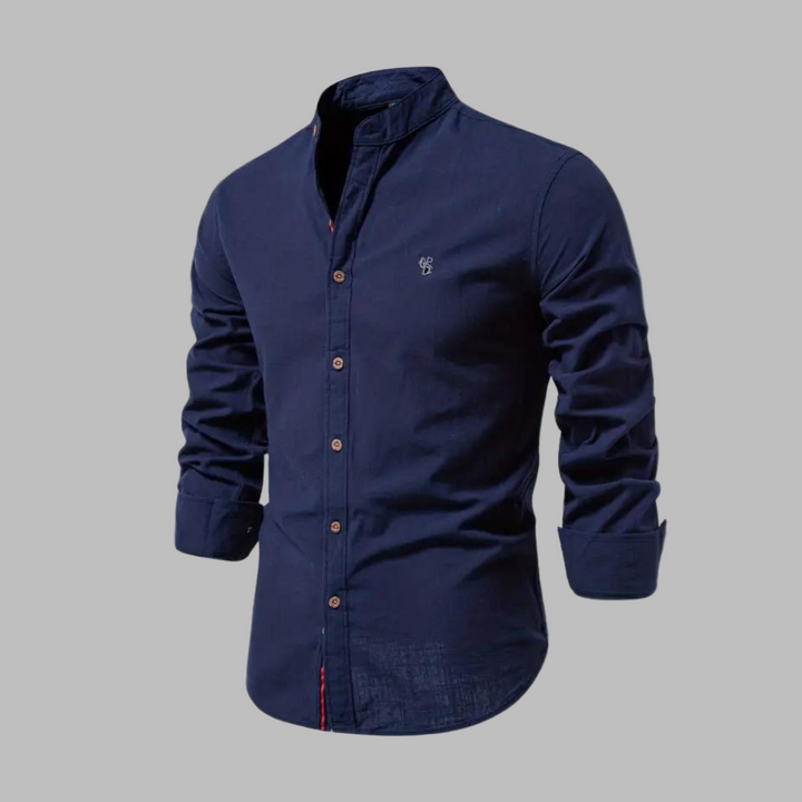 Trendy Long-Sleeve Polo Shirt for Men