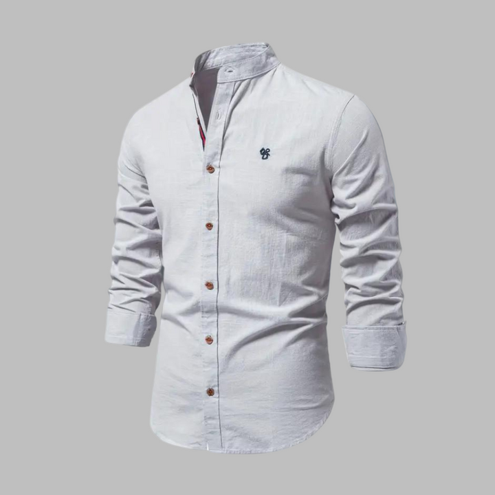 Trendy Long-Sleeve Polo Shirt for Men
