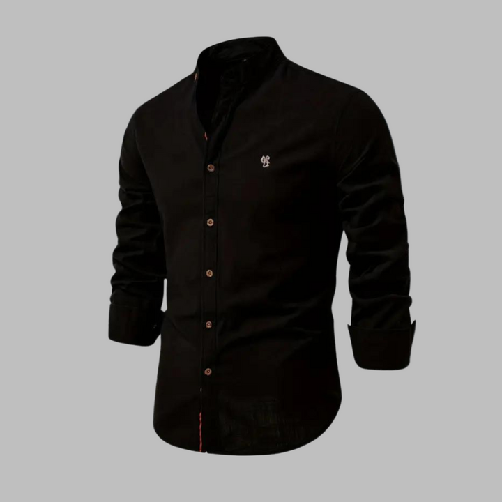 Trendy Long-Sleeve Polo Shirt for Men