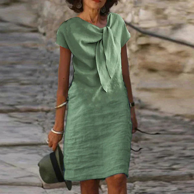 Isabella – Women's Elegant Short Sleeve Sheath Dress (Mini Length)