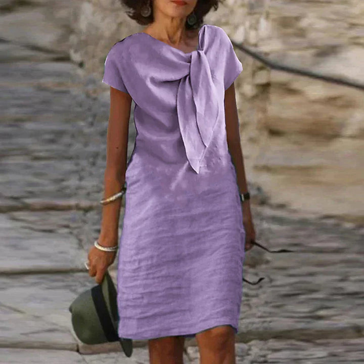 Isabella – Women's Elegant Short Sleeve Sheath Dress (Mini Length)