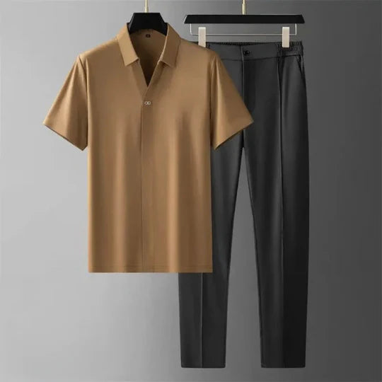 Luxury Two-Piece Set for Men Effortless Elegance for Transitional Seasons