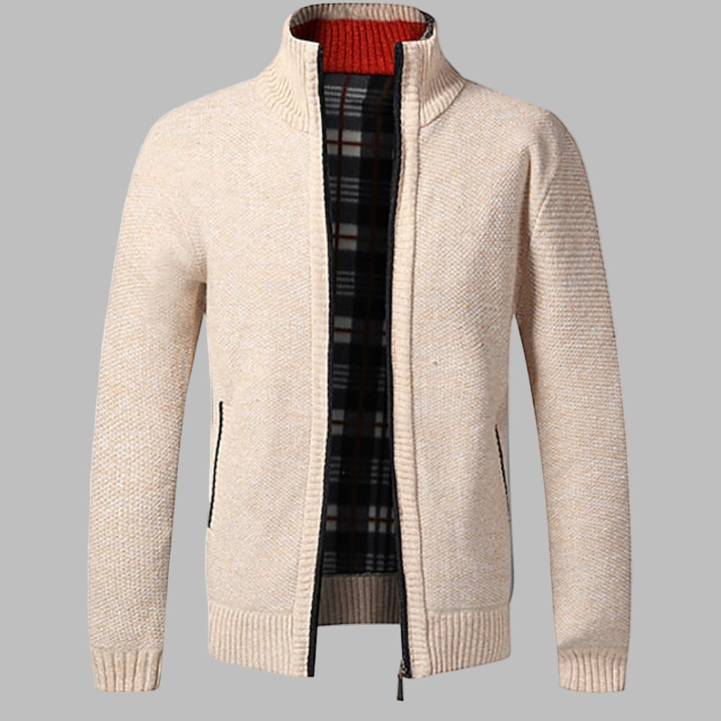 Stylish Zipper Knit Sweater for Men