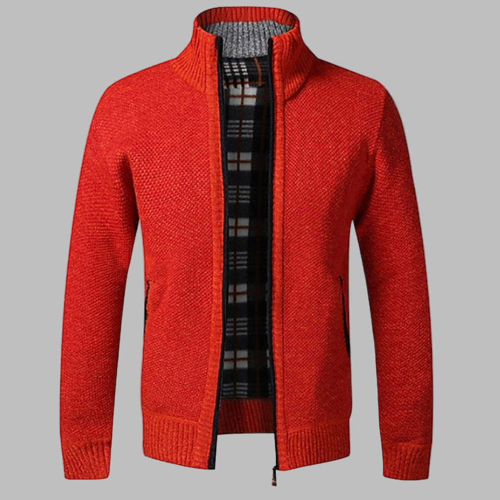 Stylish Zipper Knit Sweater for Men