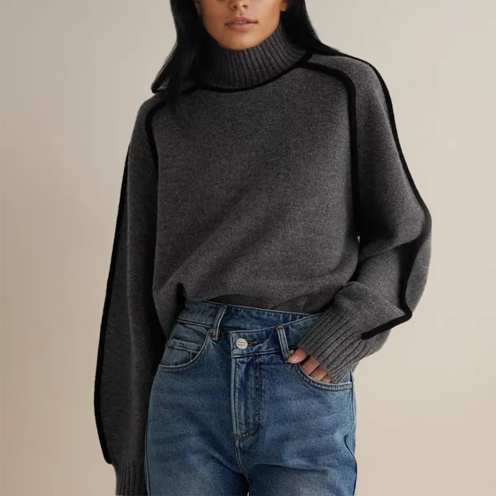 Luxe Fine Wool-like Turtleneck Sweater