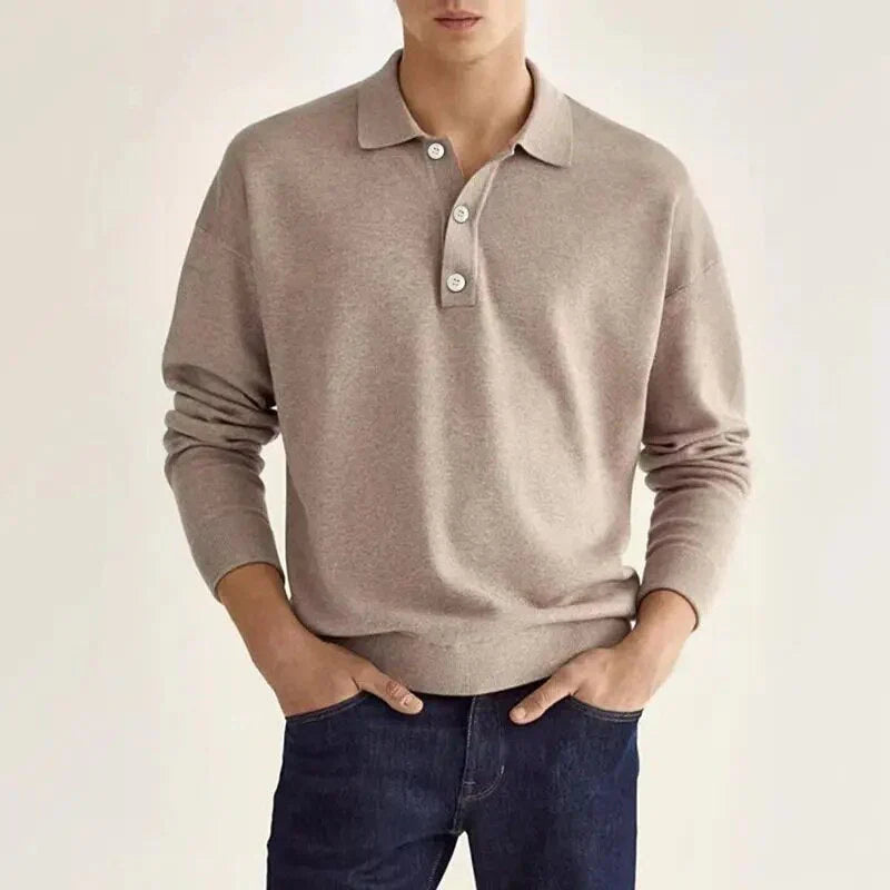Long Sleeve Polo Shirt for Men