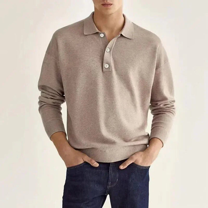 Long Sleeve Polo Shirt for Men