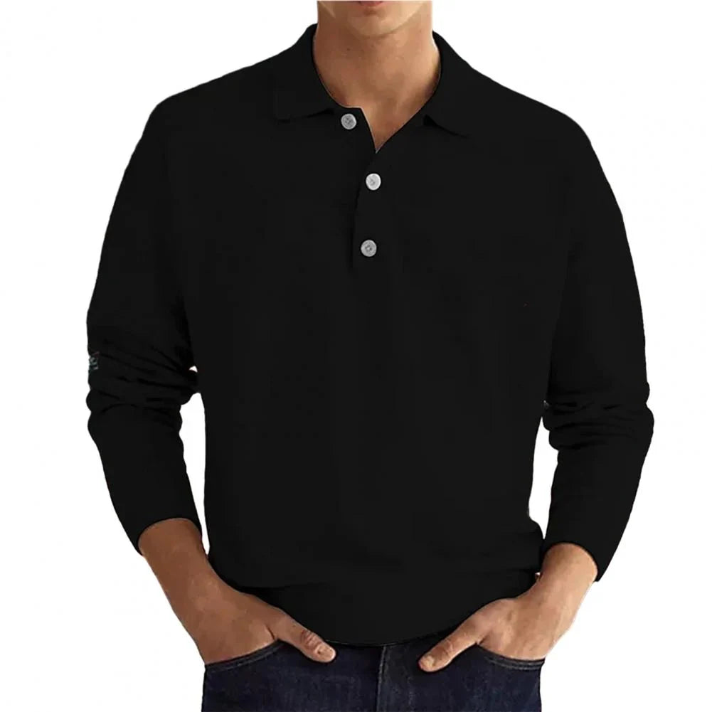 Long Sleeve Polo Shirt for Men
