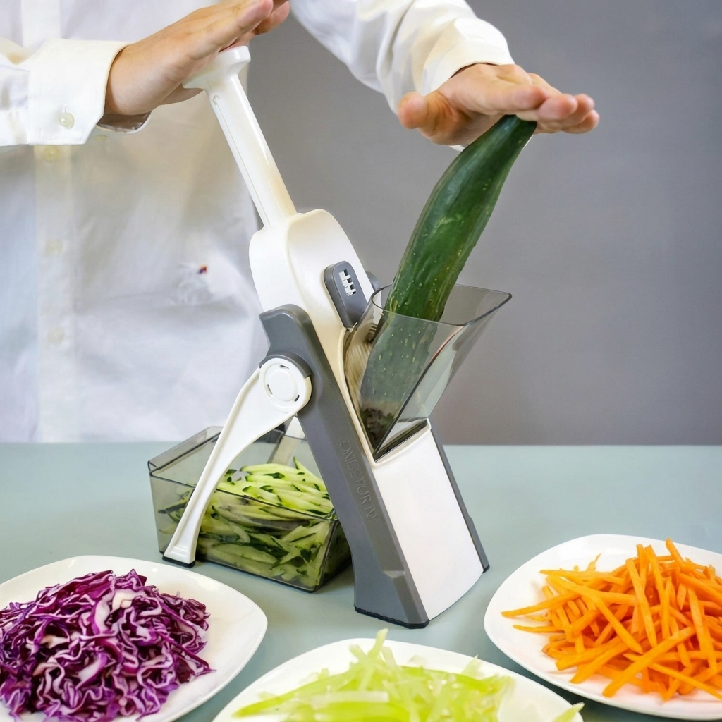 5-in-1 Vegetable Slicer – Safe & Interchangeable