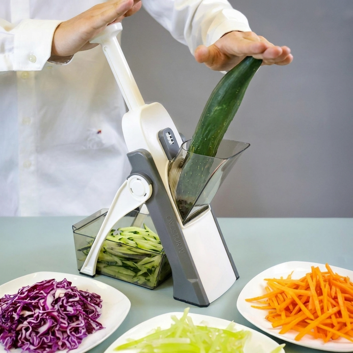 5-in-1 Vegetable Slicer – Safe & Interchangeable