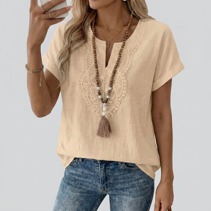 Women's Loose Fit V-Neck Top