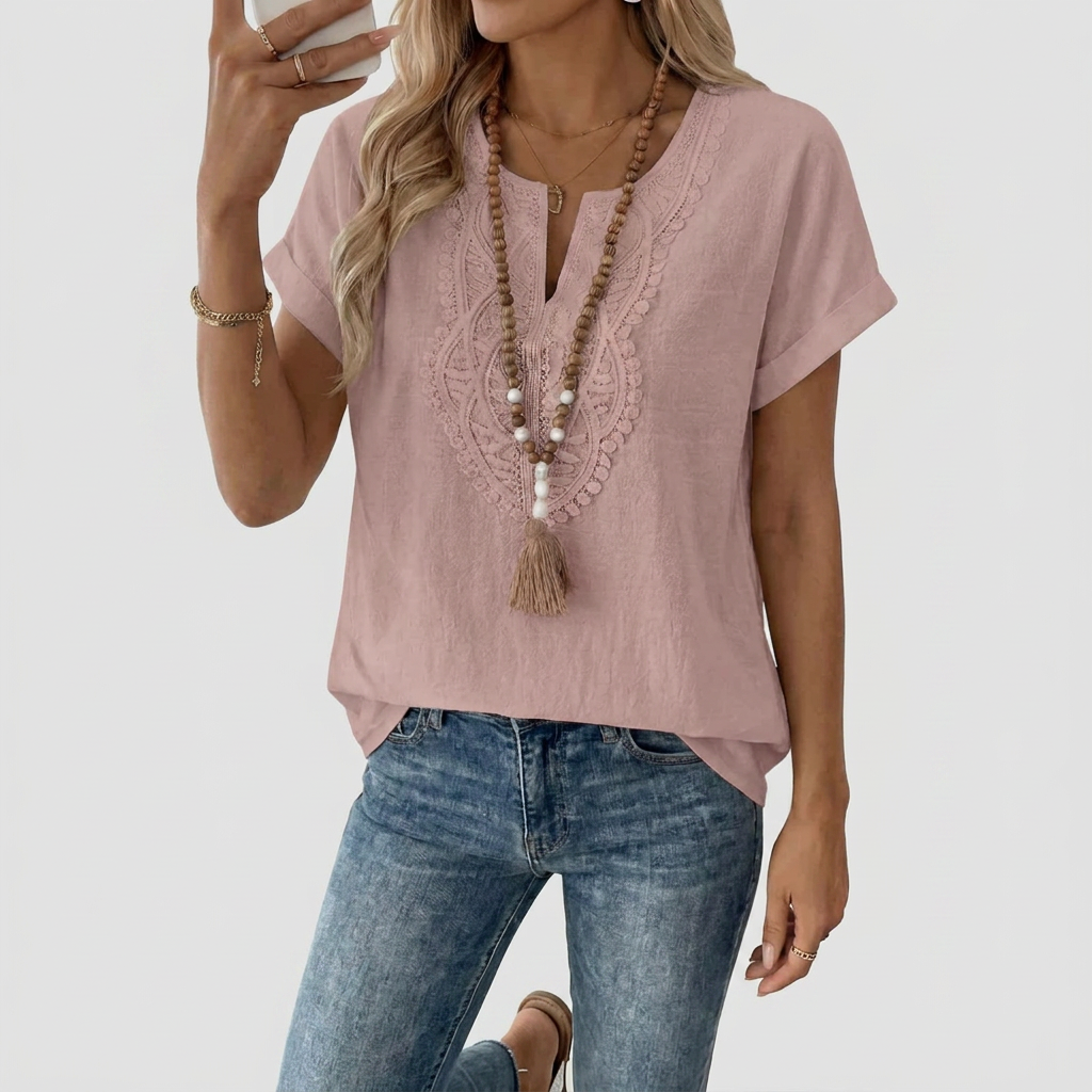 Women's Loose Fit V-Neck Top