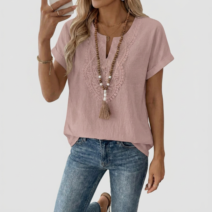 Women's Loose Fit V-Neck Top