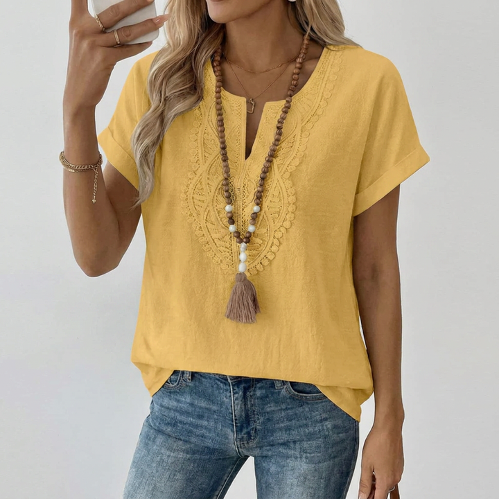 Women's Loose Fit V-Neck Top