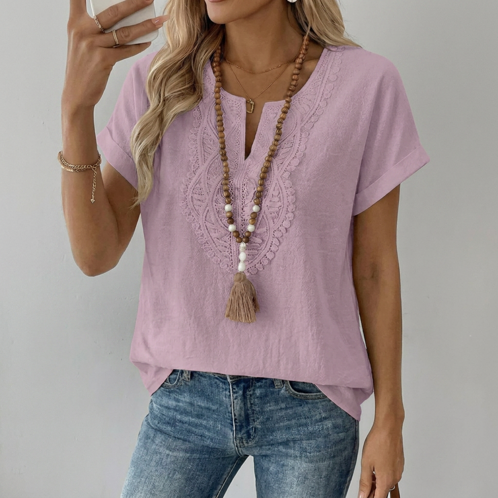 Women's Loose Fit V-Neck Top