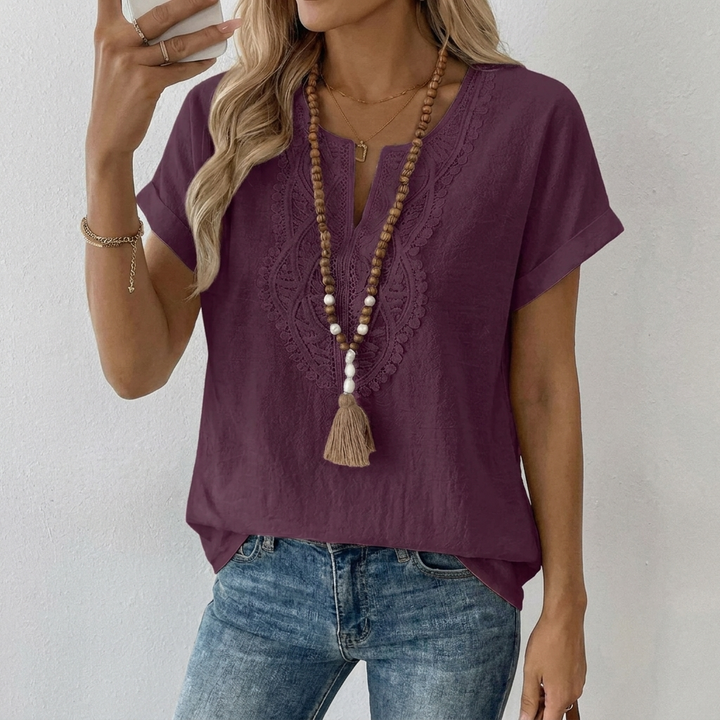 Women's Loose Fit V-Neck Top