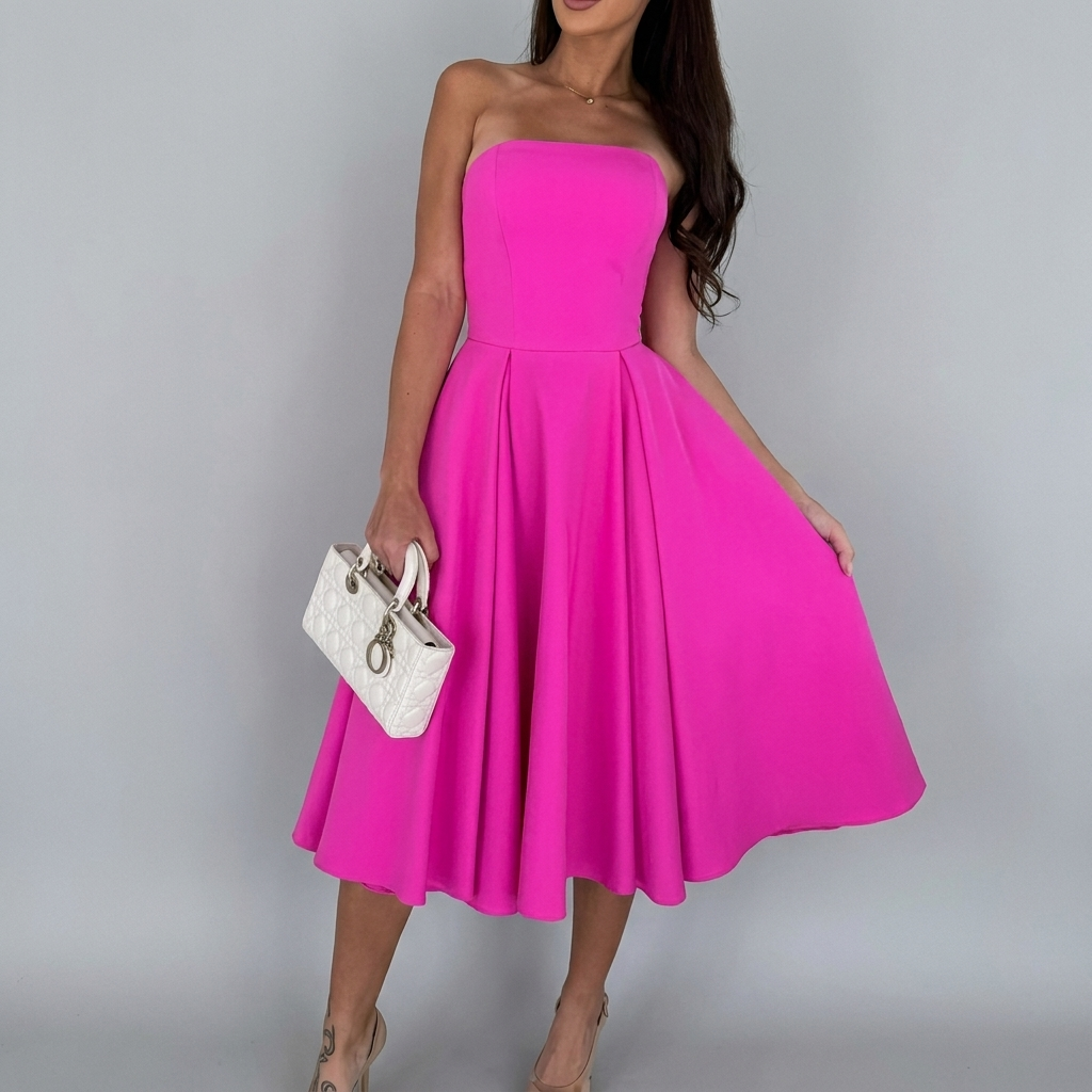 Chic Strapless Midi for Women