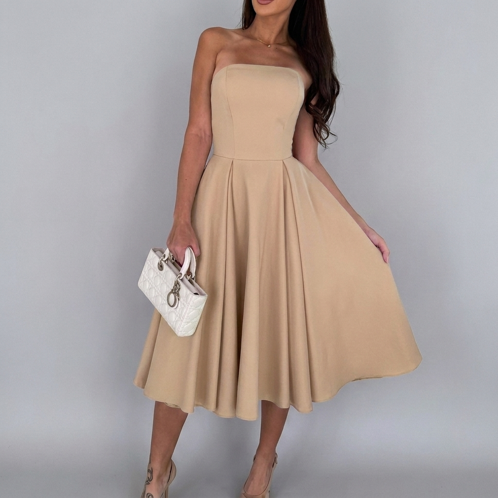 Chic Strapless Midi for Women