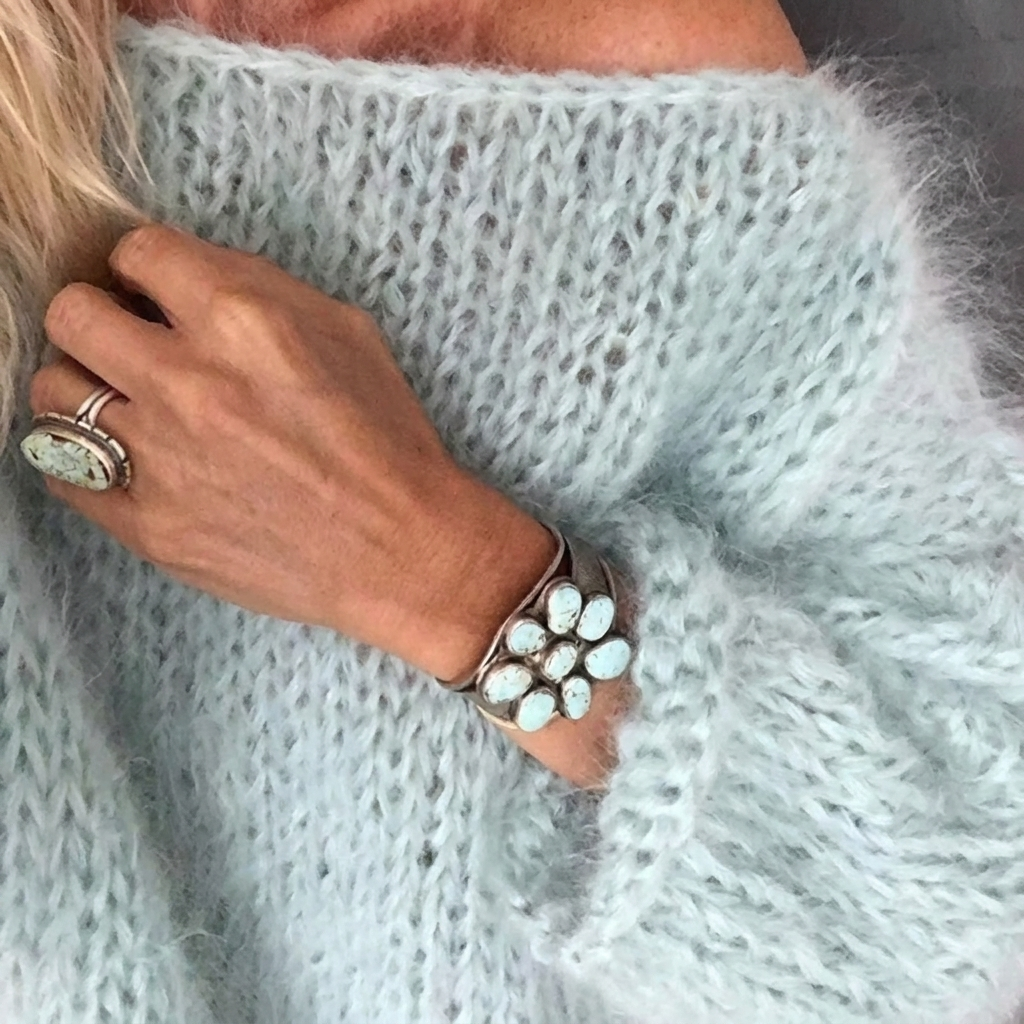 Relaxed-Fit Knit Sweater with Bohemian Embroidery