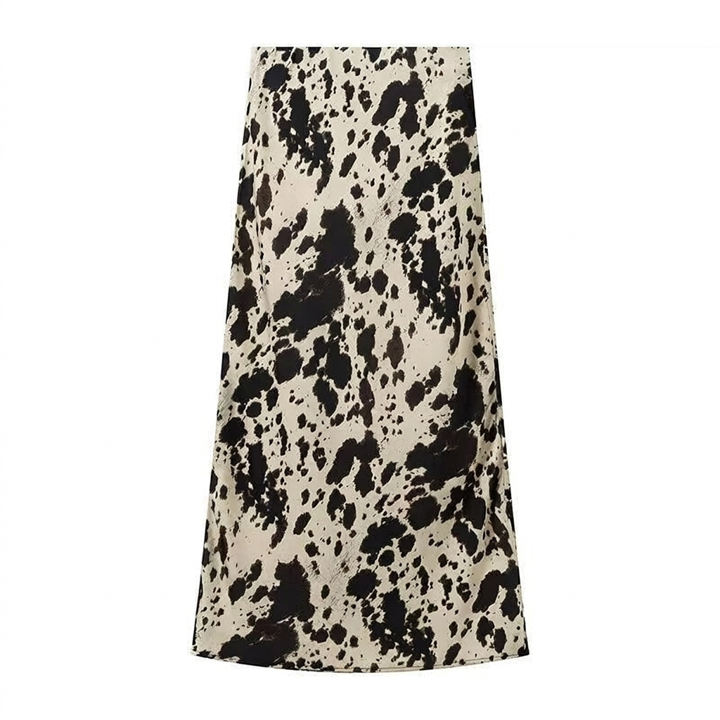 Women’s A-Line Skirt with Chic Animal Pattern