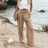 Women’s Linen Wide-Leg Pants – High Waisted