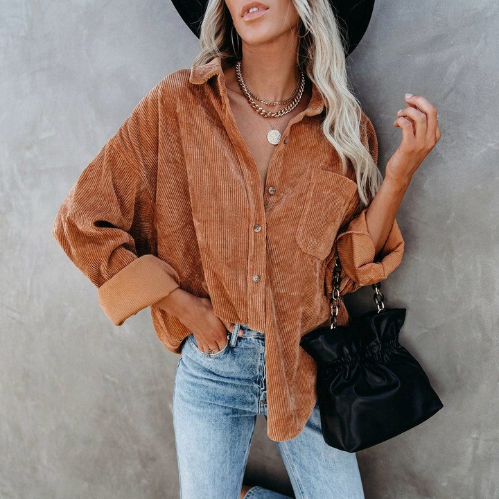 Soft Corduroy Women’s Shirt – Vintage Style