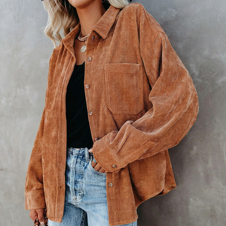 Soft Corduroy Women’s Shirt – Vintage Style