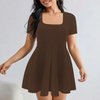 Elegant Women’s Swing Dress – Square Neckline