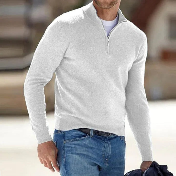Classic Men’s Zipper Sweater – Effortless Style