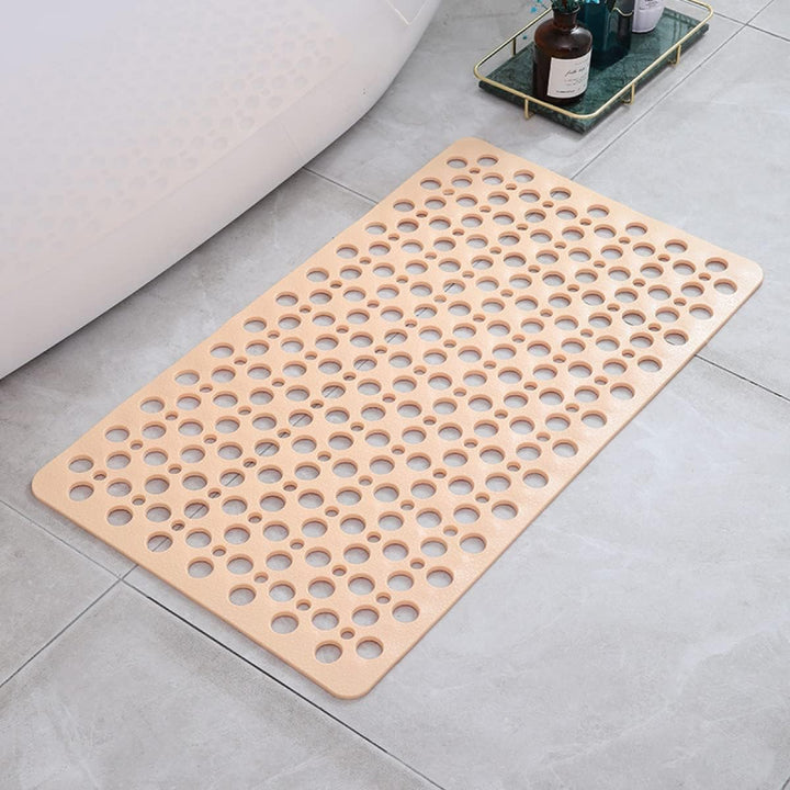 Quick Drain Anti-Slip Shower Mat with Suction Cups for Secure Grip