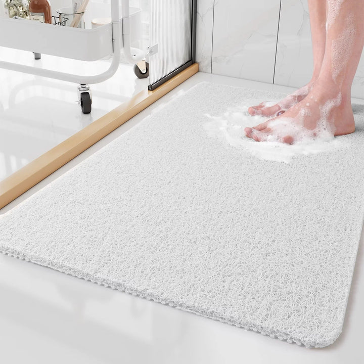 Non-Slip PVC Bath Rug with Soft Foot Massage Surface
