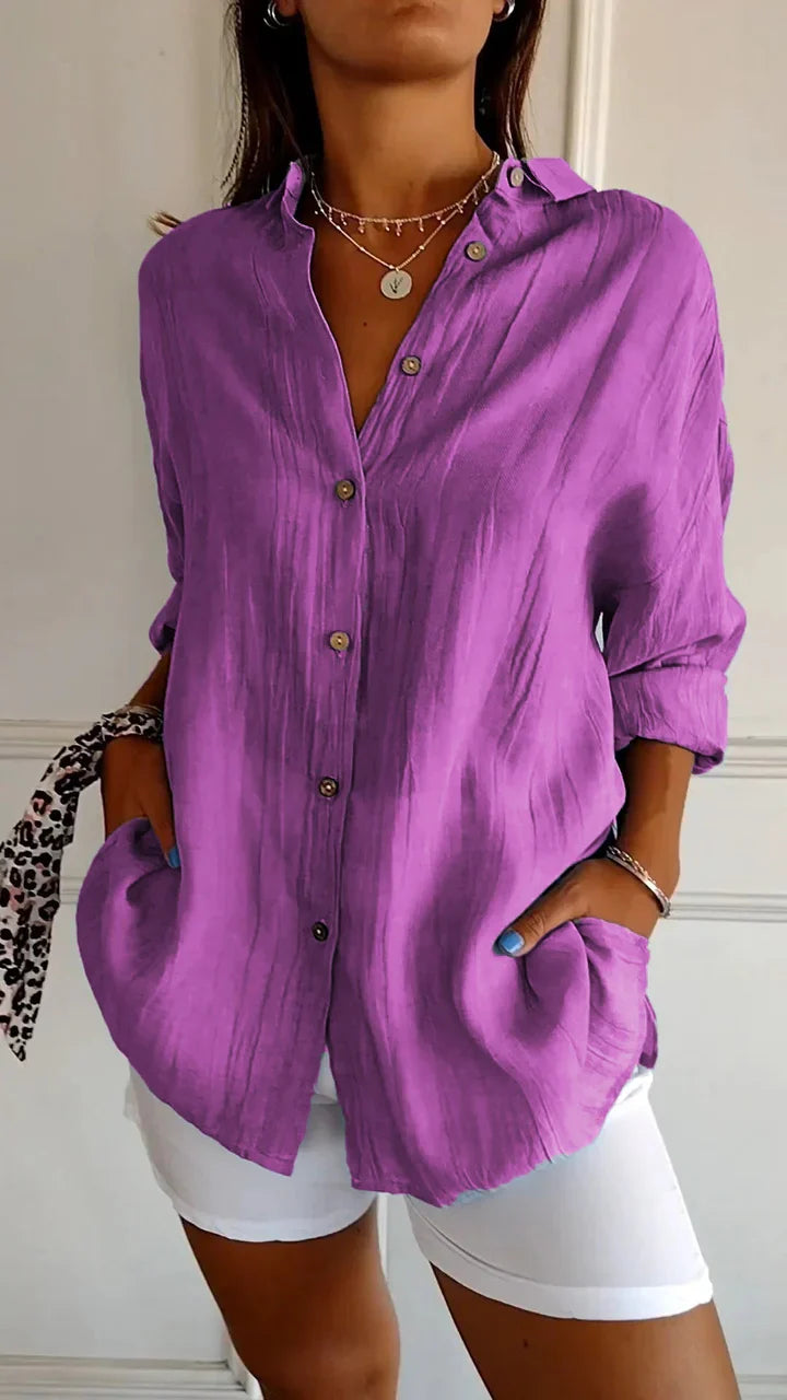 Casual Button-Down Shirt for Women