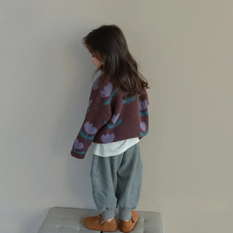 Evdokia  – Sweater with Flowers for Kids