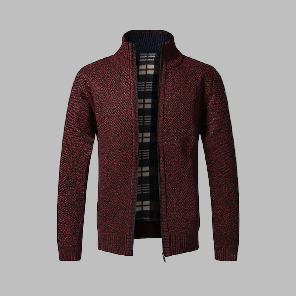 Stylish Zipper Knit Sweater for Men