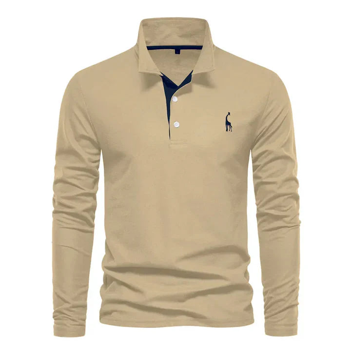 Long-Sleeved Polo Shirt for Men