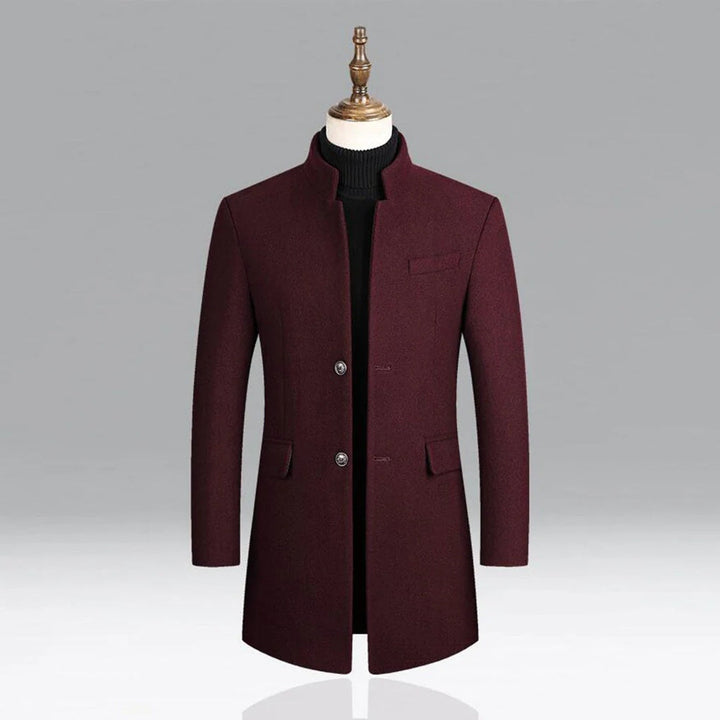 Men’s Elegant Wool-like Classic Coat Timeless Formal Layer